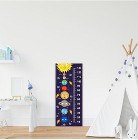 Resim Çocuk Odası Bebek Odası Boy Ölçer Boy Cetveli Sticker Gezegenler 
