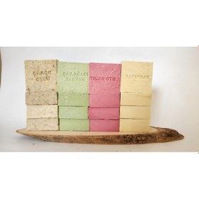 Resim Doğal Üretim Sabunu Karışık (Çörekotu-Çay Ağacı-Yılan Otu-Sarımsak)16'lı Set 