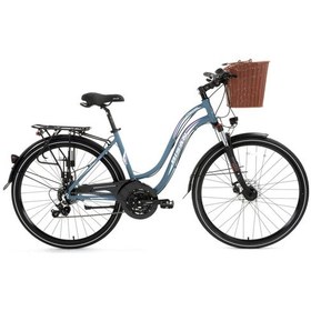 Resim Bisan Ctx 6300 Şehir Bisikleti 46 Cm Disk Fren 28 Jant 21 Vites Gri Pembe Gri 