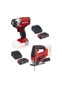 Resim Einhell TE-CI 18/1 Akülü Vidalama + TC-JS 18 V Akülü Dekupaj + 2.5 Ah Çift Akü ve Şarj Ünitesi 