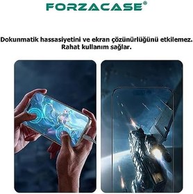 Resim Samsung Galaxy A20s ile uyumlu Çerçeveli Tam Kaplayan Temperli Ekran Koruyucu - FC003 