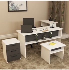 Resim KALENDER DEKOR MERKÜR-1-2-3-4 OFİS BÜRO MASASI TAKIMI MRK14 