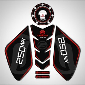 Resim Redline Grafik Cf Moto 250 Nk Siyah Kırmızı Full Tank Pad Set 