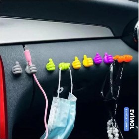 Resim Oto Aksesuarcım Baş Parmak Kablo Tutucu Mavi 4'lü Set 