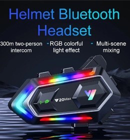 Resim Just Cheap Store Y20 Max Motosiklet Bluetooth 5.3 Kask Intercom 2 Kişi 300 Metre Eşleşme Özellikli 