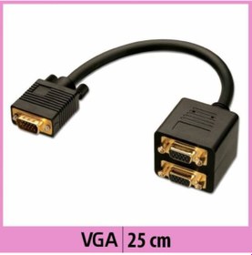 Resim Vga Y Kablo Vga Çoklayıcı Çoğaltıcı Splitter Dağıtıcı Altın Uçlu 