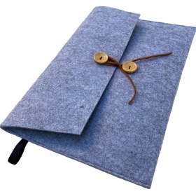 Resim Handmade MacBook Pro Kılıf Çanta 13'' Için Gri 