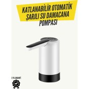 Resim 8000MAH Şarjlı Damacana Su Pompası | Tek Tuşla Otomatik Su Alımı | 40-80 Sn Dolum | Katlanabilir Tasarım 