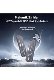 Resim STOREMAX buysell RaXius DK03 USB-A/Type-C Kablolu RGB 22x80 M.2 NVMe Taşınabilir Harici SSD (512, GB) 105351 