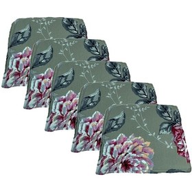 Resim Knsz sırt minderi 5 li zng&mğr&uslu yaprak gri kumaş cırtlı tel bar sandalyesi sırtı için 