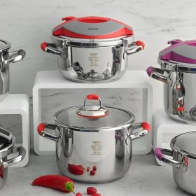 Resim Karaca Pera 4+6 Litre Düdüklü Tencere Seti Red 