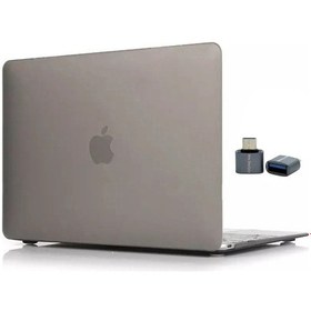 Resim Macbook Air M1 Kılıf 13 İnç Mat Buzlu Flu Touchıdli M1 Air A2337 A2179 A1932 İle Uyumlu Gri 
