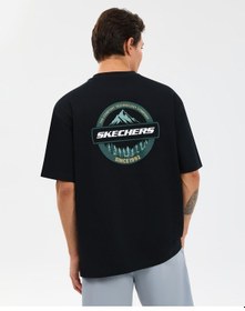 Resim Skechers M Oversize T-shirt Erkek Siyah Tshirt S2610110-3817 