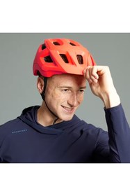 Resim Decathlon Expl 500 Unisex Neon Kırmızı Dağ Bisikleti Kaskı 