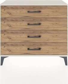 Resim Arges Şifonyer 4 Çekmeceli 88x30x80 Aytaşı-çam Aytaşı 