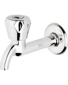 Resim Evim Shopping Klasik Musluk Uzun Başlık Kırmızı Sıcak Su Topbaş Topaç Koç Başlık Duvardan Tek Giriş TK60 