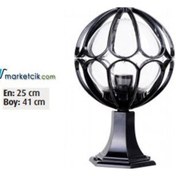 Resim 20 Lik Meridyen Model Set Üstü Park Bahçe Aydınlatma Armatürü Siyah 