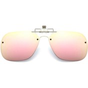 Resim Polarize Flip Up Güneş Gözlüğü Üzerinde Klip Erkekler Araba Sürücü Gözlük Gece 05 Altın 