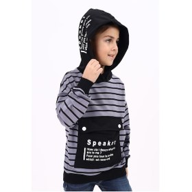 Resim Toontoy Kids Toontoy Erkek Çocuk Speaker Baskılı Sweatshirt Gri 