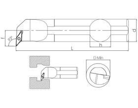 Resim S Sistem - ISO SVUCR/L 93° İç Çap Torna Kalemi 