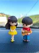 Resim bilmel Araba İçi Torpido Üstü Sevimli Gitarlı Çift Dekorasyon Biblo Aksesuar Torpido Süsü Sevgiliye Hediye 