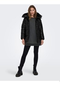 Resim Pikka Online Only Kapüşonlu Puffer Siyah Kadın Mont 15304773 001 