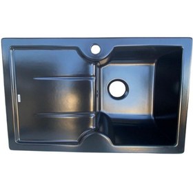 Resim Gl General Sonas 45S Lı Seramik Evye Siyah 78 x 50 CM 