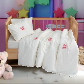 Resim Prime Sleeks %100 Pamuk Nakışlı Bebek Nevresim Takımı, Boyasız Kumaş Nevresim 