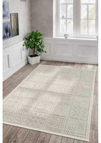 Resim Katia Yumuşak Örgü Bukle Modern Dokuma Halı Çocuk Oturma Odası Halısı Salon Mutfak Halısı Beyaz 