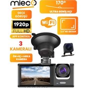 Resim Mieco 1s Wifi / 1920p Fhd / 170 Ultra Geniş Açı / 3 Kameralı 