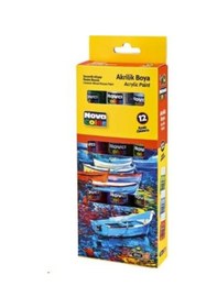 Resim Nova Color Akrilik Boya Sise 12'li 17 ML Nc-2008 