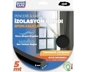 Resim Misda Store Tape Epdm Kauçuk Pencere Kapı Izolasyon Bandı Siyah 5MMX15MMX5MT 