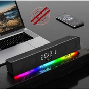 Resim fts elektronik LENOVO Lecoo DS103 RGB Bluetooth Stereo Saat/Alarm 10W Soundbar Speaker Siyah (ORJİNAL) 