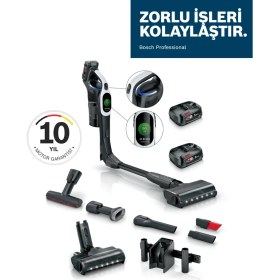 Resim Bosch Unlimited 10 BCS104 Şarjlı Dikey Süpürge +Batarya + Hav&yün Temizleyici 