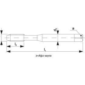Resim Fett M10 Iat 371A DIN371 Hss Atlamalı Alüminyum Için Makina Kılavuzu 