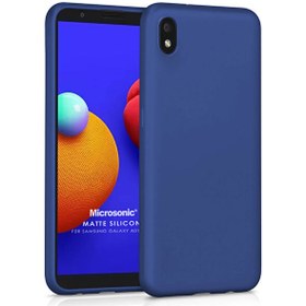 Resim Matte Silicone Samsung Galaxy A01 Core Kılıf Lacivert 