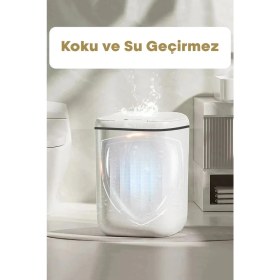 Resim Eco Lounge Akıllı Teknolojik Sensörlü Çöp Kovası Işık Antibakteriyel Koku Geçirmez Mutfak Banyo Wc Ofis 20L Uv 