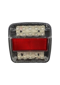 Resim 12V-24V Stop Lambası Ledli Kare Beko Loder-Komatsu-Volvo 