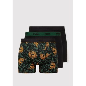 Resim Mavi 3lü Baskılı Siyah Boxer 0912347-900 