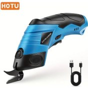 Resim Meridiangoods Hotu Elektrikli Kumaş Makası Mavi Kumaş Halı Karton Kesme Makinesi 