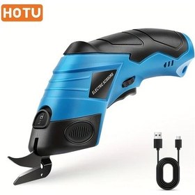 Resim Meridiangoods Hotu Elektrikli Kumaş Makası Mavi Kumaş Halı Karton Kesme Makinesi 