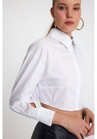 Resim Quhox Kadın Regular Fit Gömlek Beyaz 