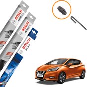 Resim Nissan Micra Muz Silecek Takımı Ön Arka Bosch Aeroeco 2017-2019 