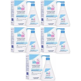 Resim Sebamed Bebek Şampuanı 500ml Pompalı Yenidoğanlar İçin 5 Li Set 