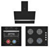 Resim Simfer 10 Fonksiyon Airfryer Siyah Dijital 3'lü Ankastre Set (8215 - 3500 - 8738) 