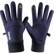 Resim Dokunmatik Ekranlı Kışlık Kadife Kaymaz Tırmanma Kış Sıcak Eldiveni Aa608 