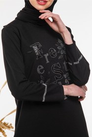 Resim CNG MODA Bayan Tesettür Çiçekli Taşlı Eşofman Takımı Yepyeni 
