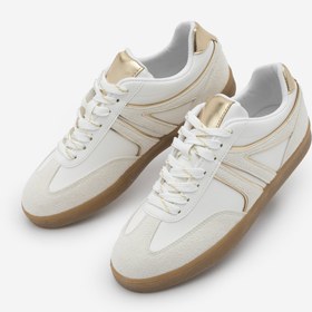 Resim Marjin Kadın Sneaker Retro Spor Ayakkabı Forden Altın 