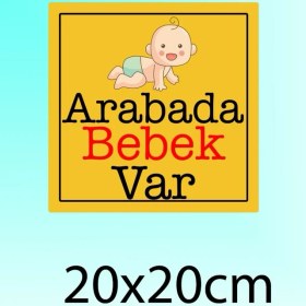 Resim Arabada Bebek Var - Oto Sticker 