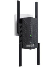 Resim 5 Ghz 3000 Mbps Wifi 6 Tekrarlayıcı Genişletici Sinyal Güçlendirici Çift Bant Black Ab Fişi 